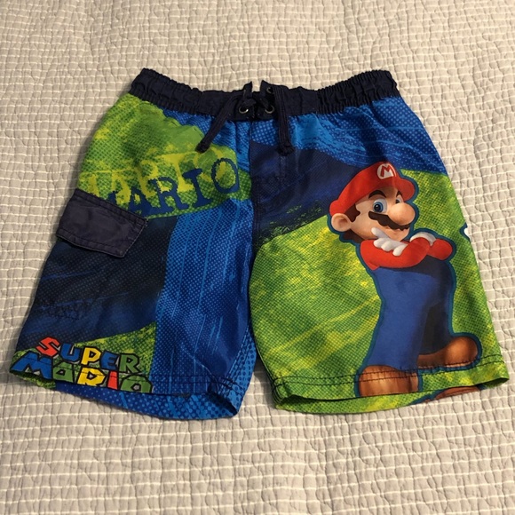 mario brothers swim trunks